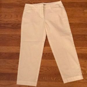 Loft White Crop Pant